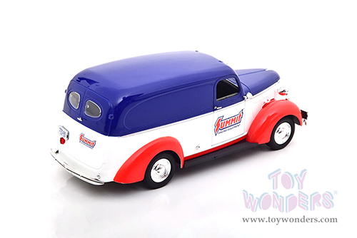 Greenlight - Running on Empty Series 5 | Chevrolet® Panel Truck Summit Racing Equipment (1939, 1/24 scale diecast model car, Red/Blue/White) 85061