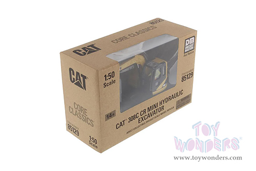 Diecast Masters - Caterpillar® 308C CR Mini Hydraulic Excavator with Operator - Core Classics Series (1/50 scale diecast model car, Yellow) 85129C MAP: $49.99