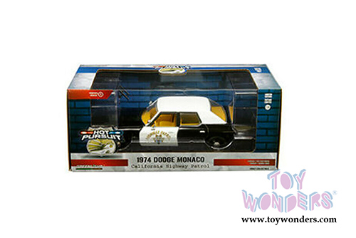 Greenlight - Dodge Monaco California Highway Patrol (CHP) Hot Pursuit Series 1 (1974, 1/24 scale diecast model car, White/Black) 85511