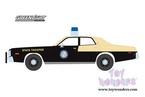 Greenlight - Plymouth Fury Florida Highway Patrol Hot Pursuit Series 1 (1978, 1/24 scale diecast model car, Black/Yellow) 85512/12