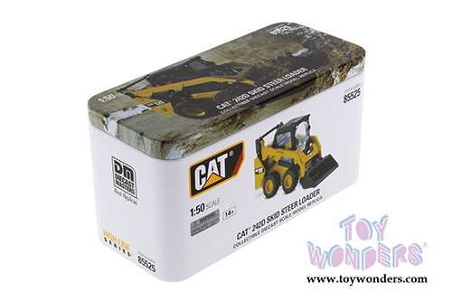 Diecast Masters - Caterpillar 242D Compact Skid Steer Loader with Operator - High Line Series (1/50 scale diecast model car, Yellow) 85525
