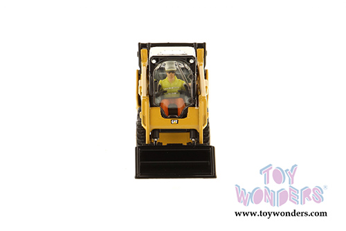 Diecast Masters - Caterpillar 242D Compact Skid Steer Loader with Operator - High Line Series (1/50 scale diecast model car, Yellow) 85525