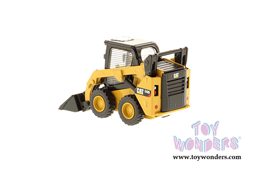 Diecast Masters - Caterpillar 242D Compact Skid Steer Loader with Operator - High Line Series (1/50 scale diecast model car, Yellow) 85525