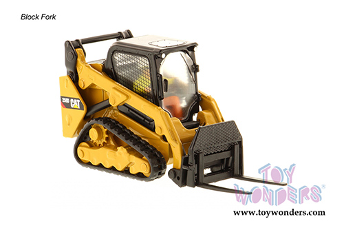 Diecast Masters - Caterpillar 259D Compact Skid Steer Loader with Operator - High Line Series (1/50 scale diecast model car, Yellow) 85526