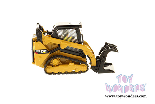 Diecast Masters - Caterpillar 259D Compact Skid Steer Loader with Operator - High Line Series (1/50 scale diecast model car, Yellow) 85526