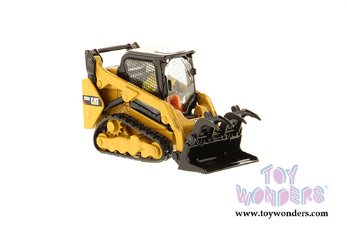 Diecast Masters - Caterpillar 259D Compact Skid Steer Loader with Operator - High Line Series (1/50 scale diecast model car, Yellow) 85526