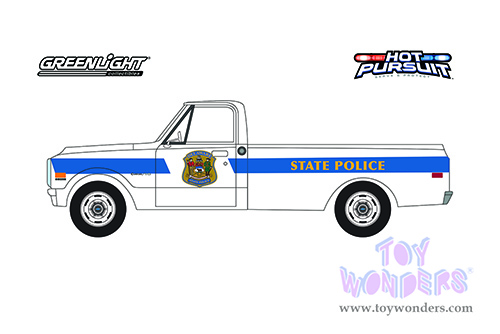 Greenlight - Chevrolet&reg; C-10 Delaware State Police Hot Pursuit Series 3 (1972, 1/24 scale diecast model car, White/Blue) 85531/12