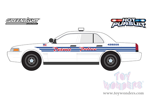 Greenlight - Ford Crown Victoria Police Interceptor Detroit Police - Hot Pursuit Series 6 (2008, 1/24 scale diecast model car, White) 85563