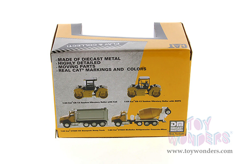 Diecast Masters - Caterpillar® CB-13 Tandem Vibratory Roller with ROPS - Play & Collect! Series (1/64 scale diecast model car, Yellow) 85630 MAP: $19.99