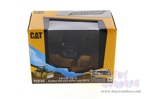 Diecast Masters - Caterpillar® CB-13 Tandem Vibratory Roller with ROPS - Play & Collect! Series (1/64 scale diecast model car, Yellow) 85630 MAP: $19.99