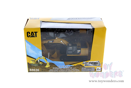 Diecast Masters - Caterpillar® 320F L Hydraulic Excavator with 5 Work Tools - Play & Collect! Series (1/64 scale diecast model car, Yellow) 85636 MAP: $34.99