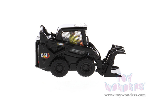 Diecast Masters - Caterpillar® 242D3 Skid Steer Loader with Operator and Working Tools - High Line Series (1/50 scale diecast model car, Special Black Paint) 85676BK MAP: $44.99