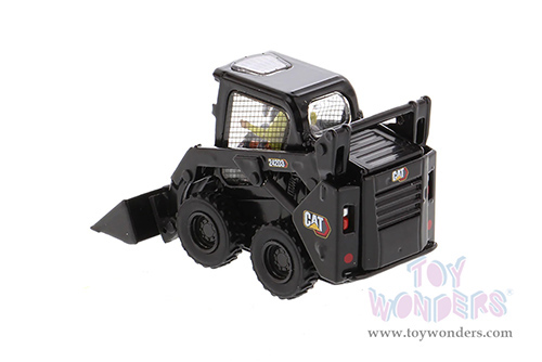 Diecast Masters - Caterpillar® 242D3 Skid Steer Loader with Operator and Working Tools - High Line Series (1/50 scale diecast model car, Special Black Paint) 85676BK MAP: $44.99