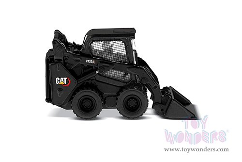 Diecast Masters - Caterpillar® 242D3 Skid Steer Loader with Operator and Working Tools - High Line Series (1/50 scale diecast model car, Special Black Paint) 85676BK MAP: $44.99
