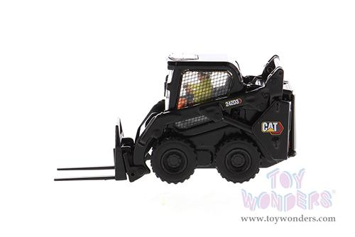 Diecast Masters - Caterpillar® 242D3 Skid Steer Loader with Operator and Working Tools - High Line Series (1/50 scale diecast model car, Special Black Paint) 85676BK MAP: $44.99