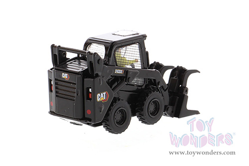 Diecast Masters - Caterpillar® 242D3 Skid Steer Loader with Operator and Working Tools - High Line Series (1/50 scale diecast model car, Special Black Paint) 85676BK MAP: $44.99