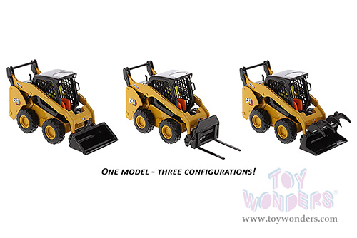 Diecast Masters - Caterpillar® 272D3 Skid Steer Loader with Operator and Working Tools - High Line Series (1/32 scale diecast model car, Yellow) 85678 MAP: $74.99