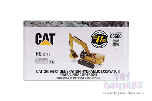 Diecast Masters - Caterpillar® 395 Next-Generation Hydraulic-Excavator General Purpose Excavation Version - High Line Series (1/87 scale diecast model car, Yellow) 85688 MAP: $59.99