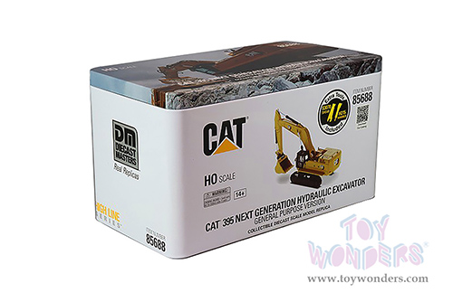 Diecast Masters - Caterpillar® 395 Next-Generation Hydraulic-Excavator General Purpose Excavation Version - High Line Series (1/87 scale diecast model car, Yellow) 85688 MAP: $59.99