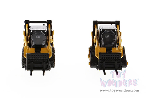 Diecast Masters - Caterpillar® 272D2 Skid Steer Loader & Cat 297D2 Compact Track Loader Twin Pack - Play & Collect! Series (1/64 scale diecast model car, Yellow/Black) 85693 MAP: $24.99