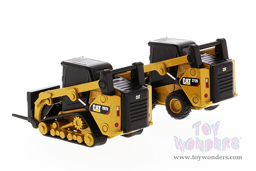 Diecast Masters - Caterpillar® 272D2 Skid Steer Loader & Cat 297D2 Compact Track Loader Twin Pack - Play & Collect! Series (1/64 scale diecast model car, Yellow/Black) 85693 MAP: $24.99