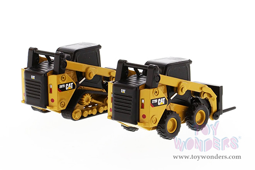Diecast Masters - Caterpillar® 272D2 Skid Steer Loader & Cat 297D2 Compact Track Loader Twin Pack - Play & Collect! Series (1/64 scale diecast model car, Yellow/Black) 85693 MAP: $24.99
