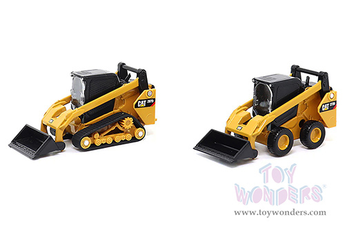 Diecast Masters - Caterpillar® 272D2 Skid Steer Loader & Cat 297D2 Compact Track Loader Twin Pack - Play & Collect! Series (1/64 scale diecast model car, Yellow/Black) 85693 MAP: $24.99