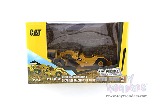 Diecast Masters - Caterpillar® Wheel Tractor 611 Scraper - Play & Collect! Series (1/64 scale diecast model car, Yellow/Black) 85695 MAP: $29.99
