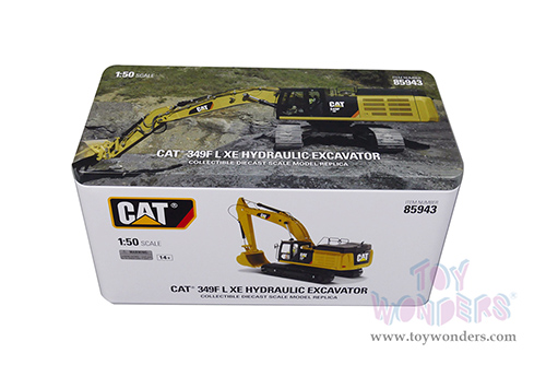 Diecast Masters - Caterpillar® 349F L XE Hydraulic Excavator with operator - High Line Series (1/50 scale diecast model car, Yellow/Black) 85943 MAP: $119.99