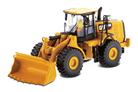 Diecast Masters - Caterpillar 966M Wheel Loader with Operator - High Line Series (HO 1/87 scale diecast model car, Yellow) 85948