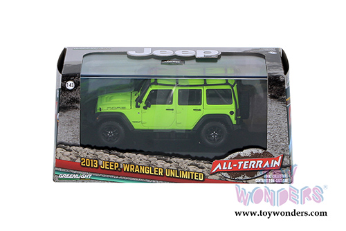 Greenlight - All Terrain Jeep Wrangler (2013, 1/43 scale diecast model car, Gecko Green) 86078