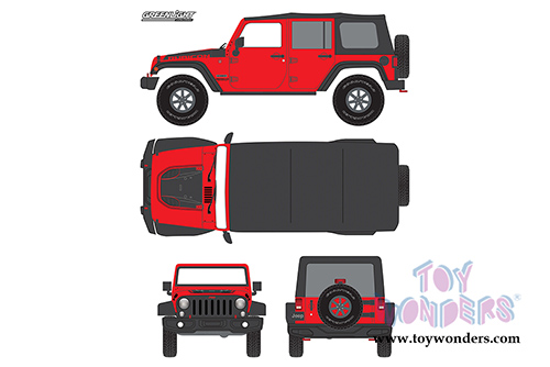 Greenlight - All Terrain Jeep® Wrangler Unlimited Rubicon Recon (2017, 1/43 scale diecast model car, Red) 86093