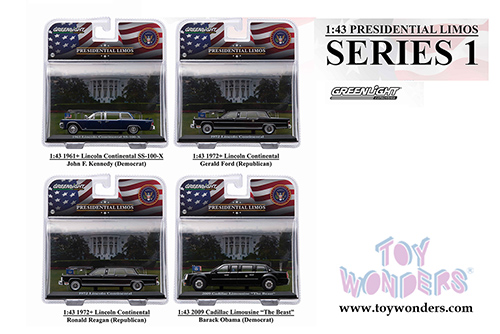 Greenlight Presidential Limos - Barack Obama's Limousine "The Beast"  (2009, 1/43 scale diecast model car, Black) 86110D