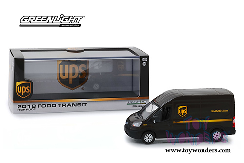 Greenlight - Ford Transit High Roof Van - United Parcel Service (UPS)&reg; (2018, 1/43 scale diecast model car, Dark Brown) 86169