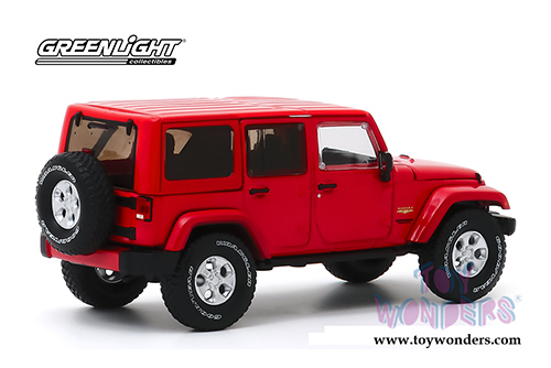 Greenlight - All Terrain Jeep&reg; Wrangler Unlimited Sahara (2013, 1/43 scale diecast model car, Firecracker Red) 86177