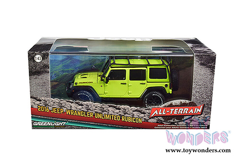 Greenlight - All Terrain Jeep&reg; Wrangler Unlimited Rubicon (2016, 1/43 scale diecast model car, Hyper Green) 86179