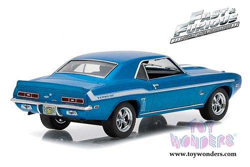 Greenlight Fast & Furious - Brian's Chevrolet Yenko Camaro Hard Top (1969, 1/43 scale diecast model car, Blue) 86200