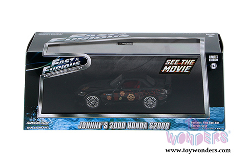 Greenlight Fast & Furious - Johnny's Honda S2000 Convertible (2000, 1/43 scale diecast model car, Black) 86205