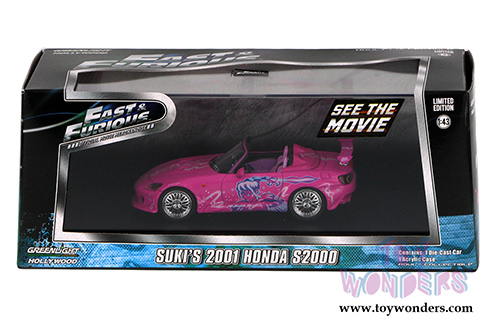 Greenlight Fast & Furious - Honda S2000 Convertible (1969, 1/43 scale diecast model car, Pink) 86225