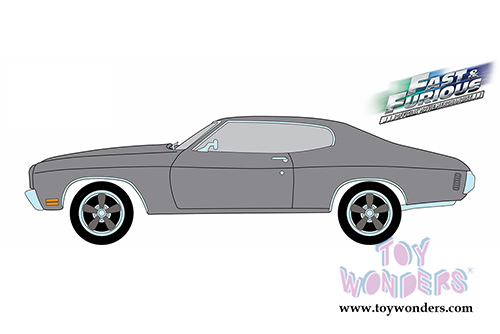 Greenlight Fast & Furious - Dom's Chevrolet Chevelle SS Hardtop (1970, 1/43 scale diecast model car, Grey) 86227