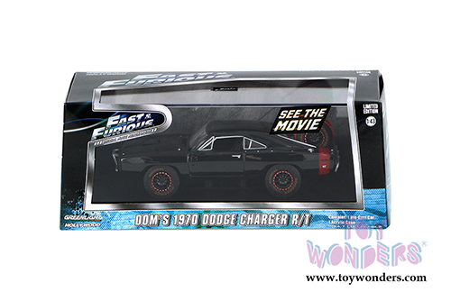 Greenlight Fast & Furious - Dom's Dodge Charger R/T Off Road (1970, 1/43 scale diecast model car, Black) 86232