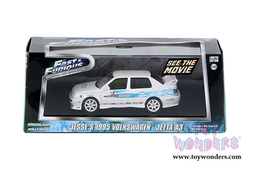 Greenlight Fast & Furious - Jesse's 1995 Wolkswagen&reg; Jetta A3 Fast and Furious 6 Movie Hard Top (1995, 1/43 scale diecast model car, White) 86234
