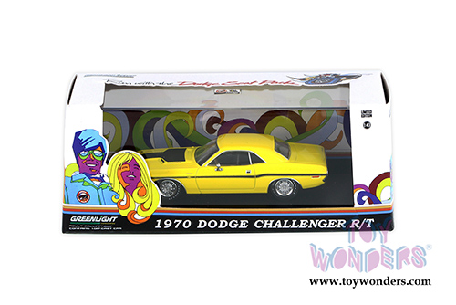 Greenlight - Dodge Challenger R/T Hard Top (1970, 1/43 scale diecast model car, Yellow) 86303
