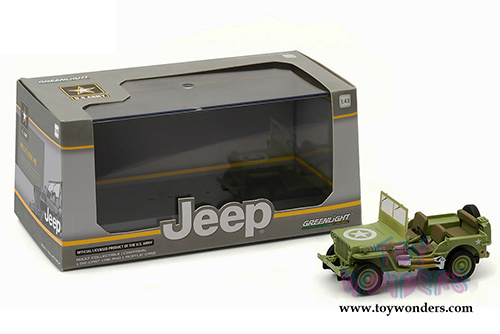 Greenlight - Jeep C7 US Army (1944, 1/43 scale diecast model car, Army Green) 86307