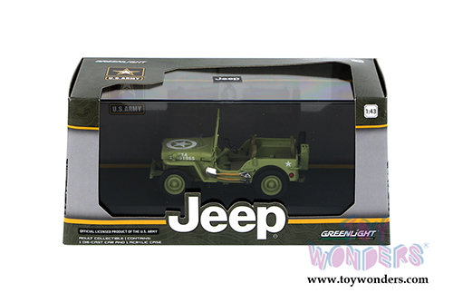 Greenlight - Jeep C7 US Army (1944, 1/43 scale diecast model car, Army Green) 86307