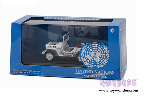 Greenlight - Jeep Willy UN (1/43 scale diecast model car, White) 86308