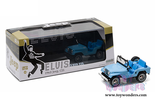 Greenlight Hollywood - Jeep CJ5 Elvis Presley (1963, 1/43 scale diecast model car, Sierra Blue) 86310