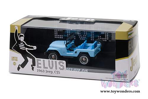 Greenlight Hollywood - Jeep CJ5 Elvis Presley (1963, 1/43 scale diecast model car, Sierra Blue) 86310