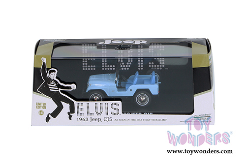 Greenlight Hollywood - Jeep CJ5 Elvis Presley (1963, 1/43 scale diecast model car, Sierra Blue) 86310