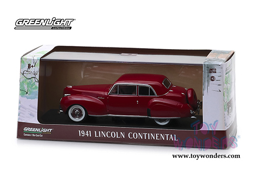 Greenlight - Lincoln Continental Hardtop (1941, 1/43 scale diecast model car, Mayfair Maroon) 86324